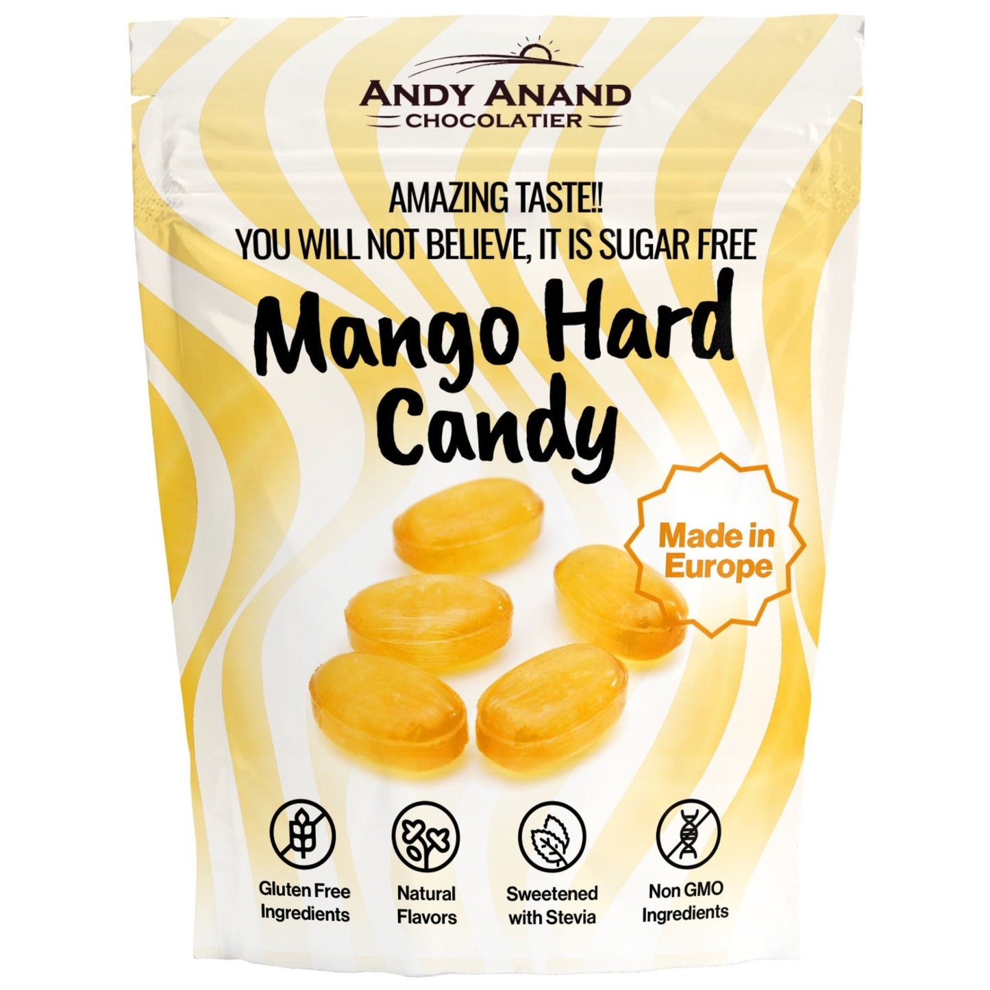 Bonbons à la mangue sans sucre Andy Anand - Délice tropical indulgent