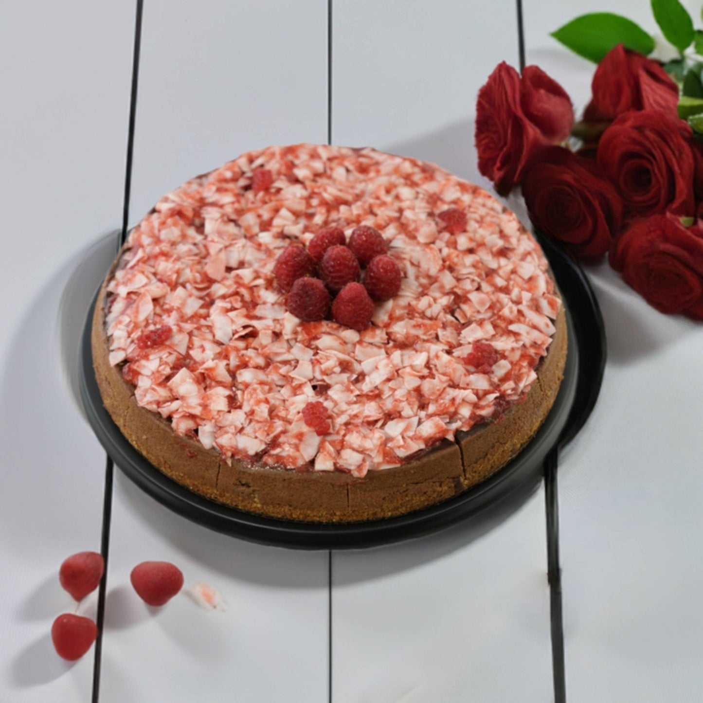 Andy Anand Sugar Free Raspberry Coconut Chocolate Cheesecake 9"