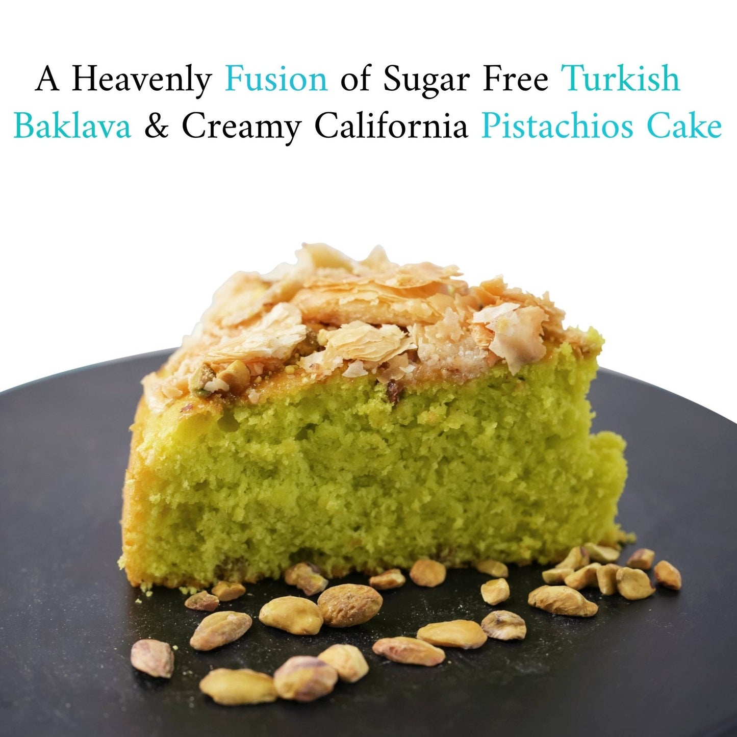 Pastel de Pistachos Baklava Sin Azúcar Andy Anand - Delicia de 9 pulgadas