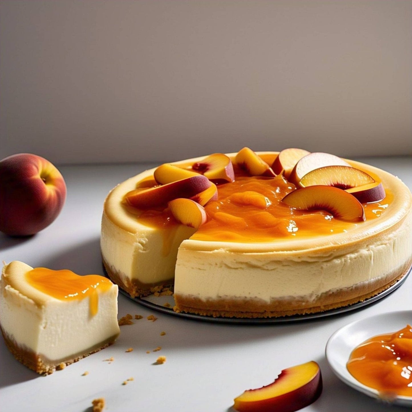 Cheesecake de Durazno Sin Azúcar - 2.6 lbs