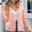 Angel Wings Crochet Flower Button Up Cardigan - Korvel