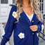 Angel Wings Crochet Flower Button Up Cardigan - Korvel