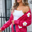 Angel Wings Crochet Flower Button Up Cardigan - Korvel