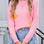 Angel Wings Flower Round Neck Sweater