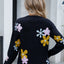 Angel Wings Flower Round Neck Sweater