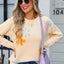 Angel Wings Flower Round Neck Sweater