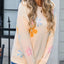 Angel Wings Flower Round Neck Sweater