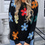 Angel Wings Flower Round Neck Long Sleeve Sweater - Korvel