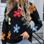 Angel Wings Flower Round Neck Long Sleeve Sweater - Korvel