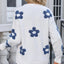 Angel Wings Flower Round Neck Long Sleeve Sweater - Korvel