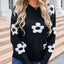 Angel Wings Flower Round Neck Long Sleeve Sweater - Korvel