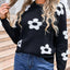 Angel Wings Flower Round Neck Long Sleeve Sweater - Korvel
