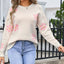 Angel Wings Round Neck Long Sleeve Sweater
