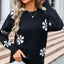 Angel Wings Round Neck Long Sleeve Sweater