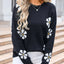 Angel Wings Round Neck Long Sleeve Sweater