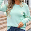 Angel Wings Round Neck Long Sleeve Sweater