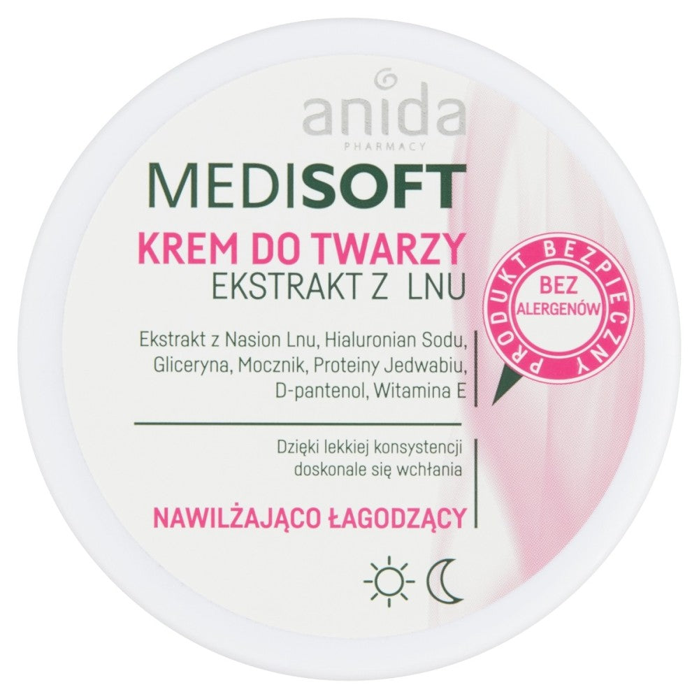 Crema Hidratante Facial Anida Medisoft con Extracto de Linaza - 100 ml