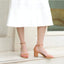 Ankis Nude Silver Black Heels - Women's Open Toe Ankle Strap Sandals
