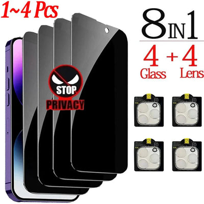 Premium Anti-Spy Glass for iPhone 16, 15, 14, 13 Pro Max