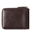 Anti-Theft Brush Men's Leather Wallet Top Layer Cowhide Short Coin Purse Zipper Retro Leather Men Bag - Korvel
