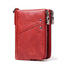Anti-Theft Brush RFID Genuine Leather Men's Wallet Multifunctional Double Zipper Vertical Wallet Fashion Casual Coin Purse - Korvel