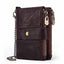 Anti-Theft Brush Wallet Leather Bag Multi-Function Buckle Zipper Retro Crazy Horse Cowhide Men's Bag Casual Coin Purse - Korvel