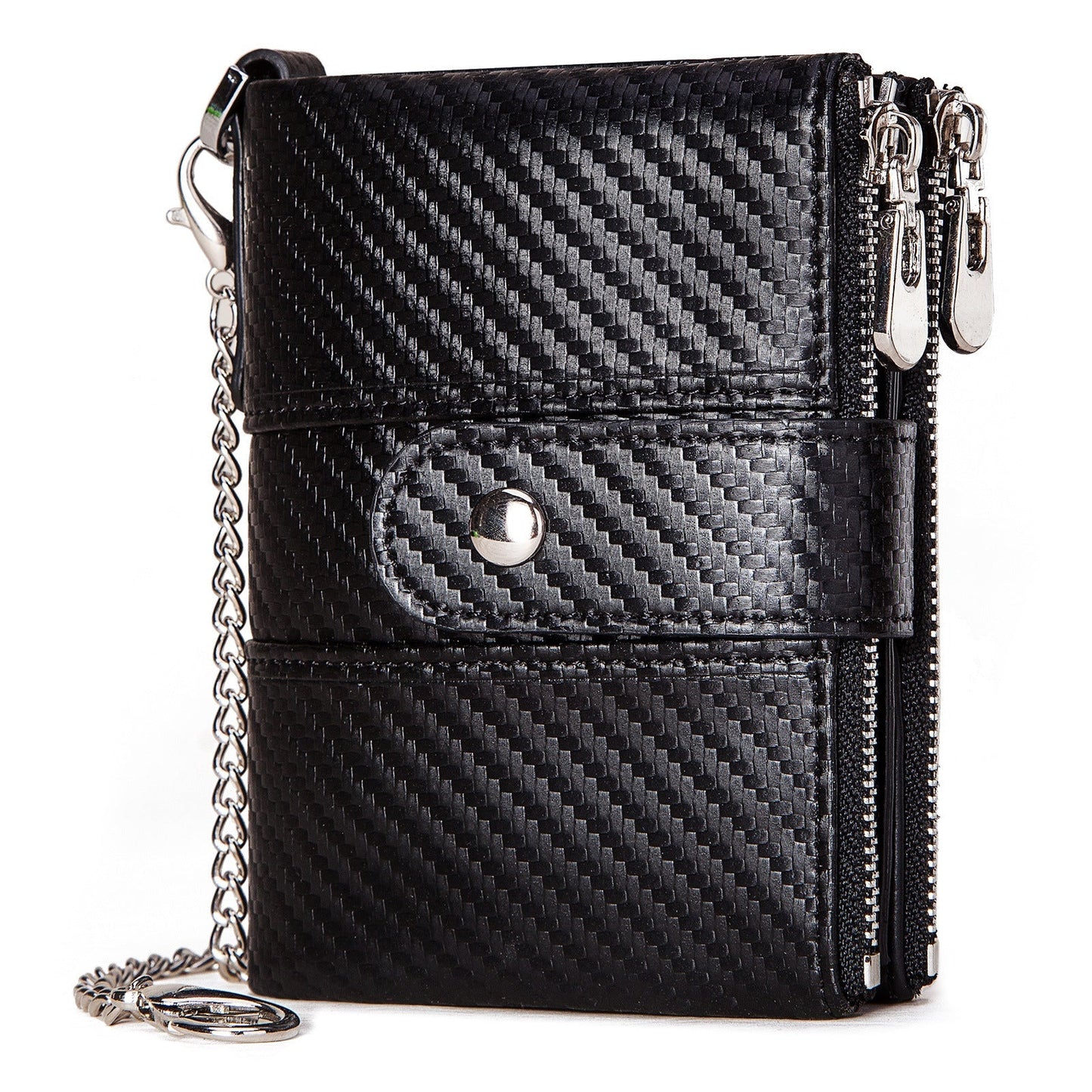 Anti-Theft Brush Wallet Leather Bag Multi-Function Buckle Zipper Retro Crazy Horse Cowhide Men's Bag Casual Coin Purse - Korvel