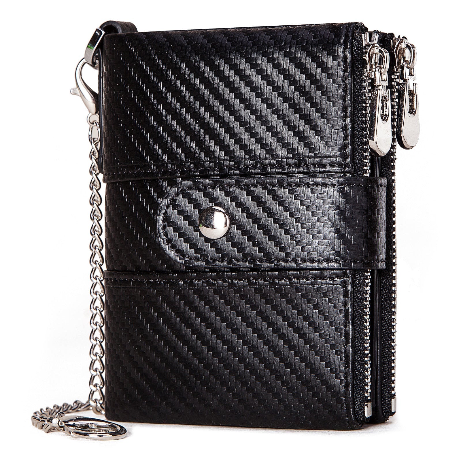 Anti-Theft Brush Wallet Leather Bag Multi-Function Buckle Zipper Retro Crazy Horse Cowhide Men's Bag Casual Coin Purse - Korvel