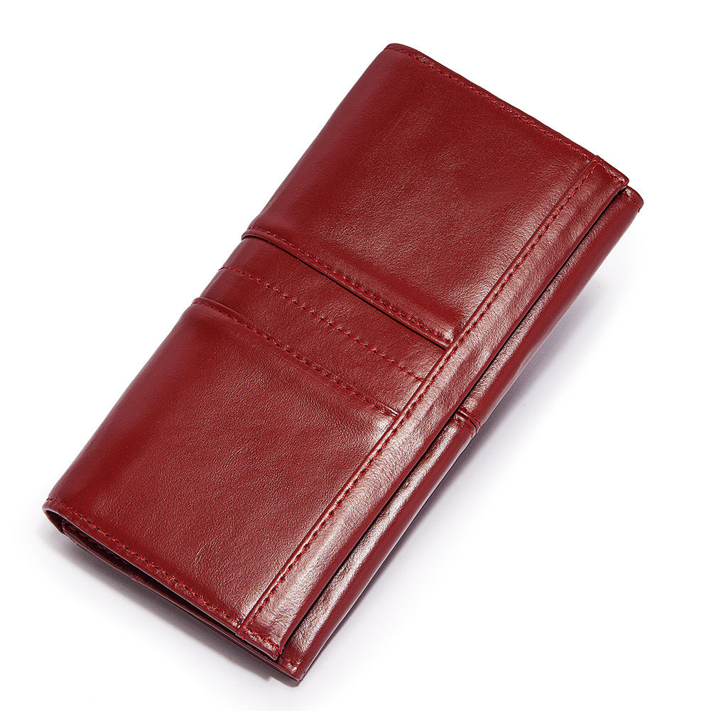 Portefeuille pour femmes en cuir véritable anti-vol de qualité supérieure