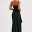 Elegant High Rise Split Maxi Dress
