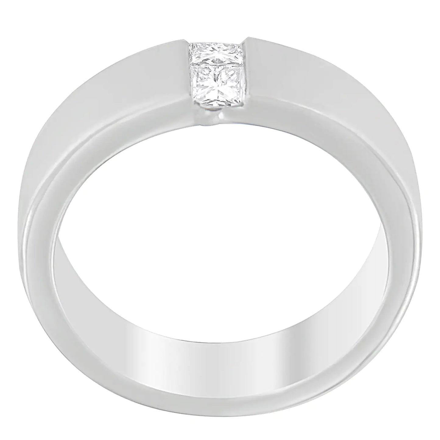 Men's 14K White Gold 1/4 ct. TDW Diamond Channel Band Ring