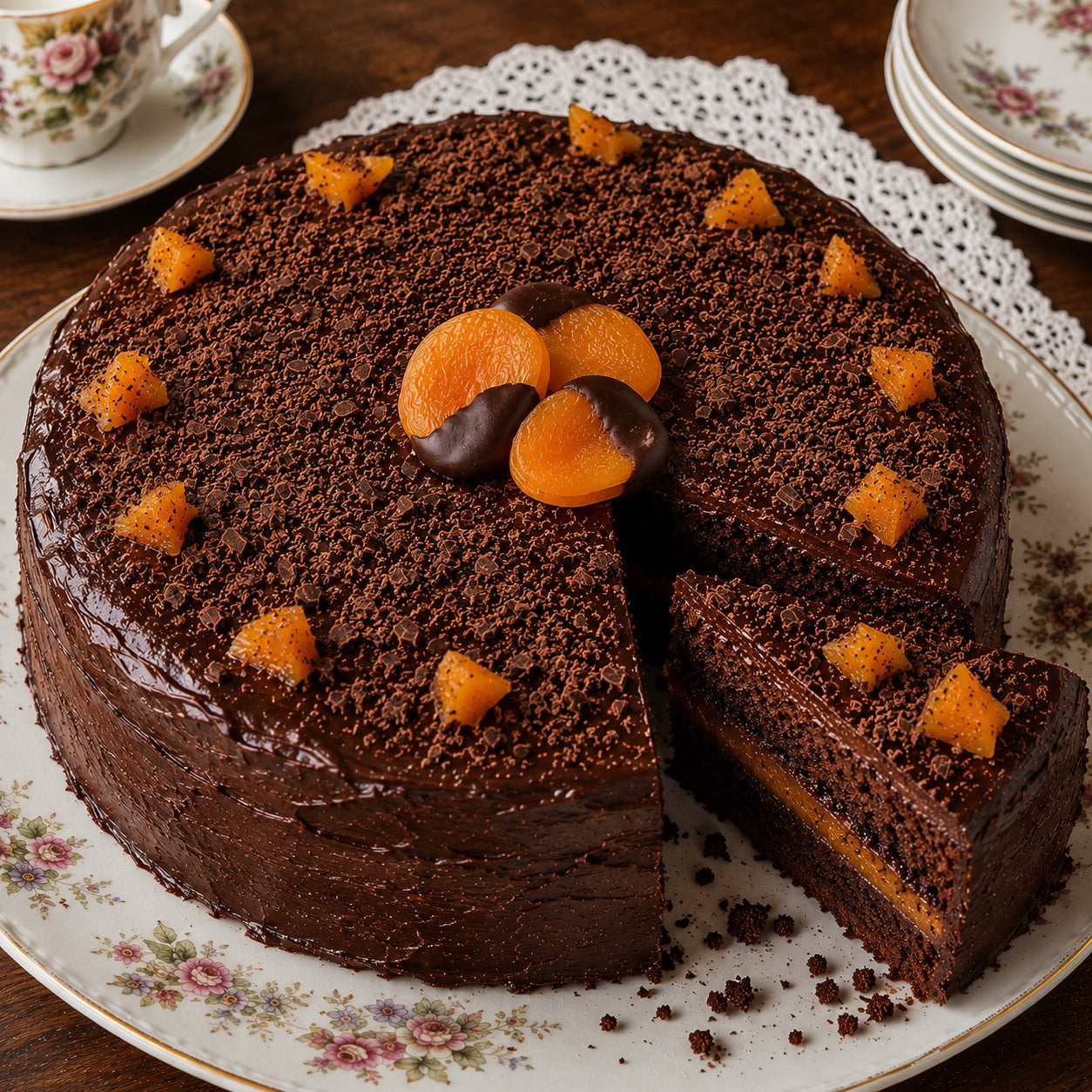 Sachertorte Sin Azúcar de Andy Anand – Pastel Clásico Austriaco de Chocolate 2.8 lb