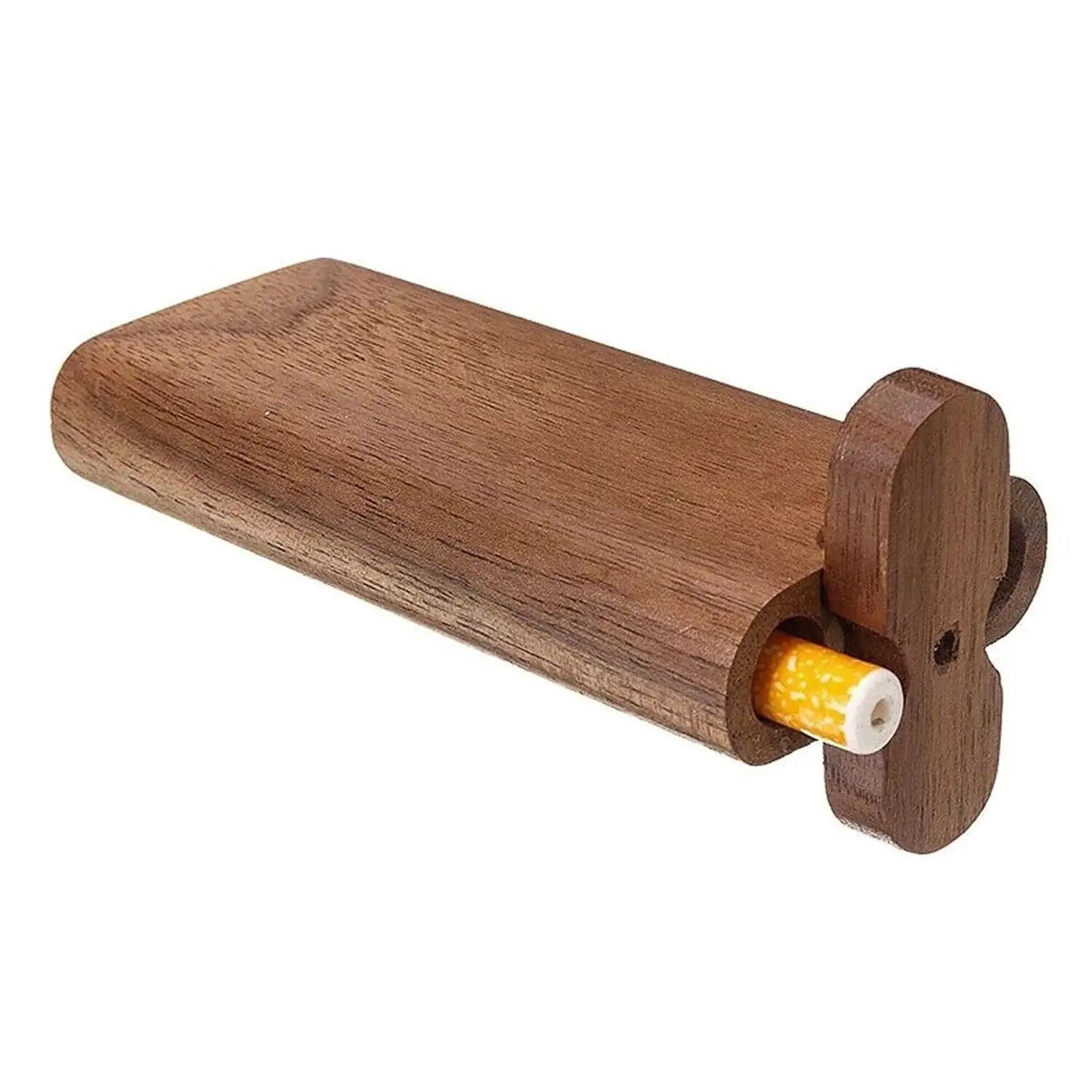 Pipe à tabac en bois premium avec batte en métal auto-nettoyante