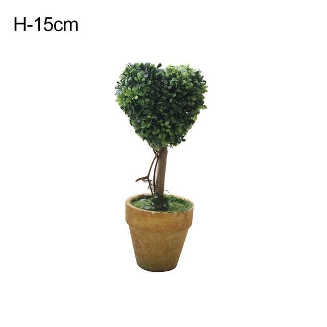 Arbre Bonsai Artificiel Élégant en Décor de Pot Rond