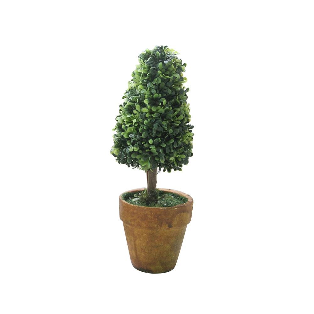 Arbre Bonsai Artificiel Élégant en Décor de Pot Rond