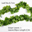Guirnalda de Hojas de Vid Artificial Vivid para Decoración Elegante