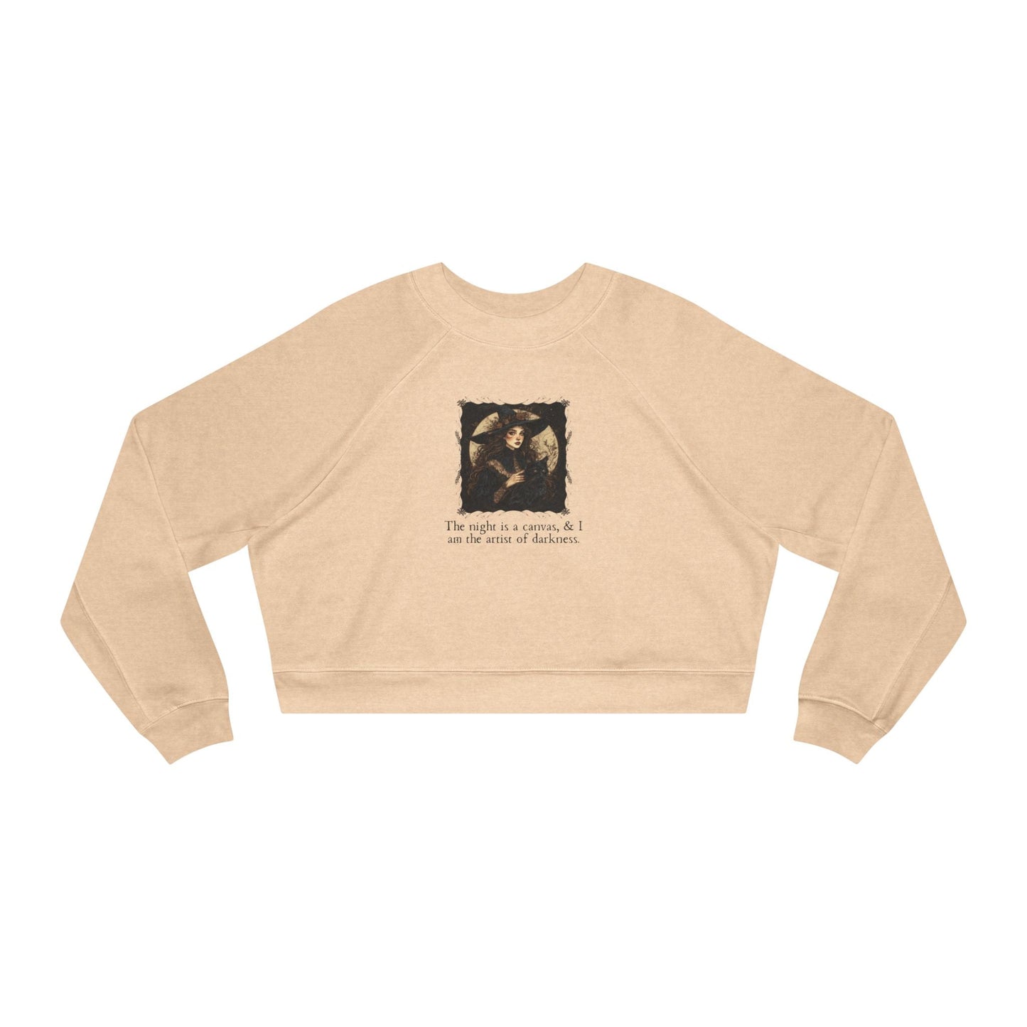 Artist of Darkness Women's Cropped Pullover - Stylish Fleece Sweatshirt