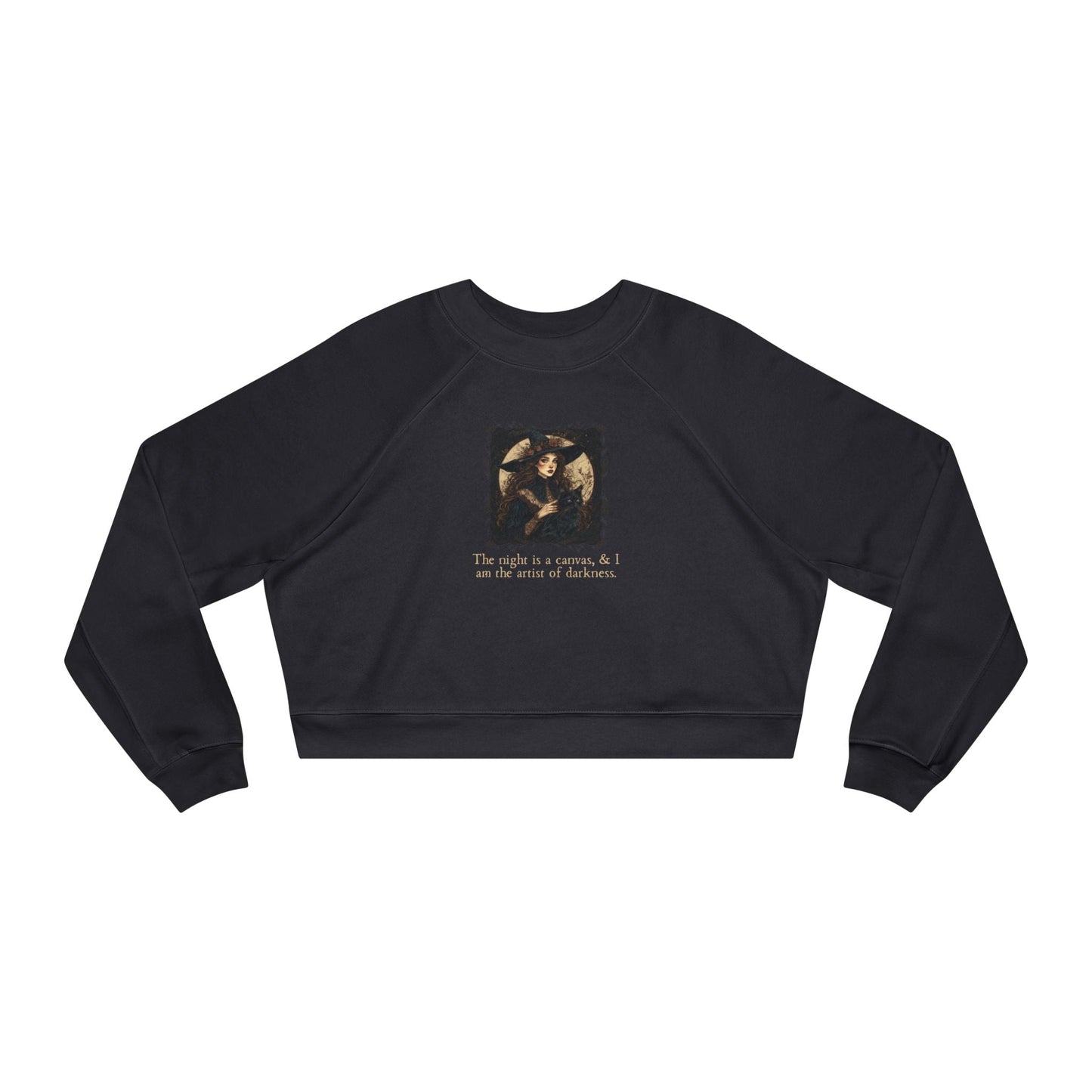 Artist of Darkness Women's Cropped Pullover - Stylish Fleece Sweatshirt