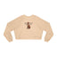 Artsy Fartsy Cat Lady Cropped Pullover - Fun & Comfy Fleece Apparel