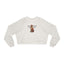 Artsy Fartsy Cat Lady Cropped Pullover - Fun & Comfy Fleece Apparel