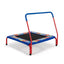 36 Inch Kids Indoor Outdoor Square Trampoline with Foamed Handrail - Blue