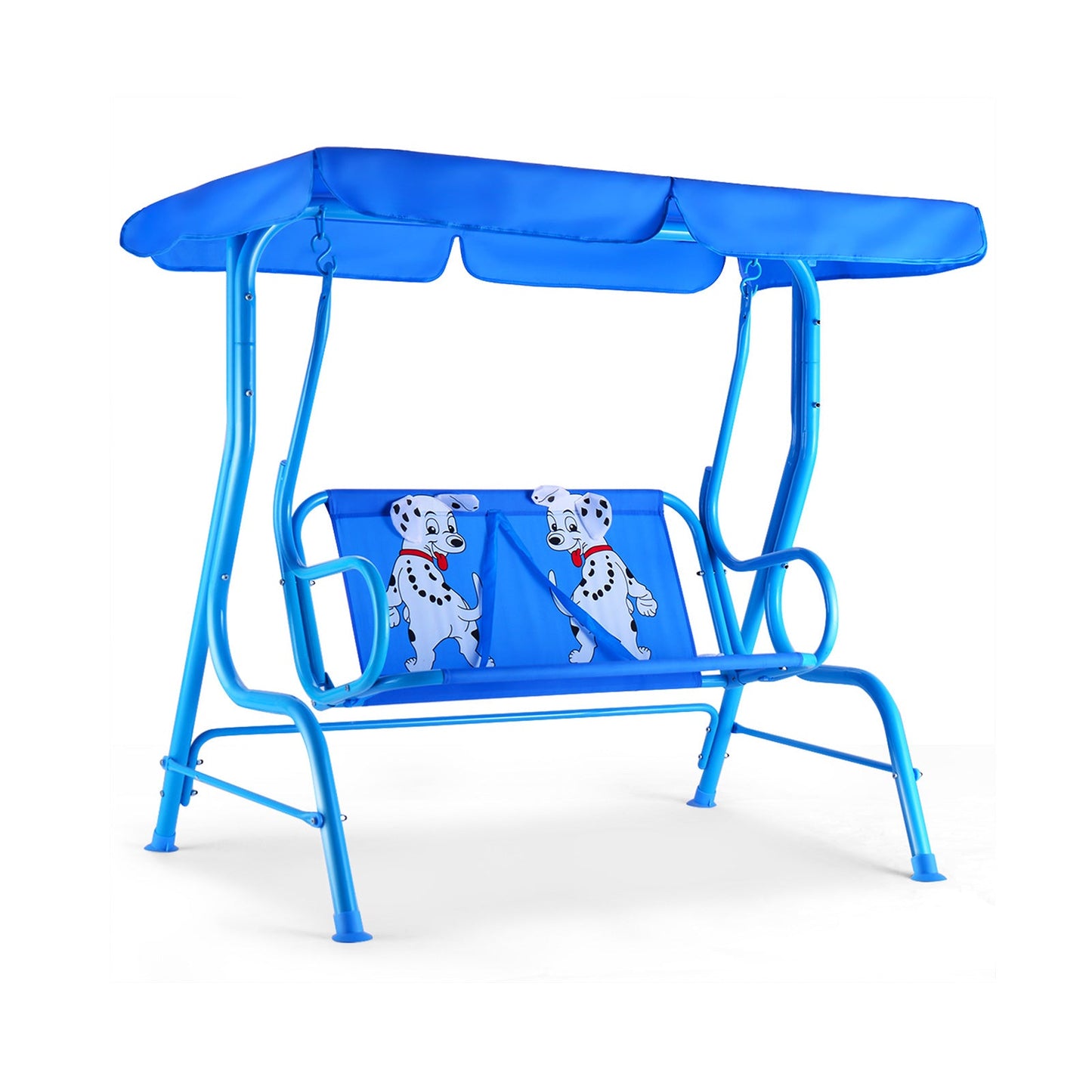 Outdoor Kids Patio Swing Bench with Canopy for 2