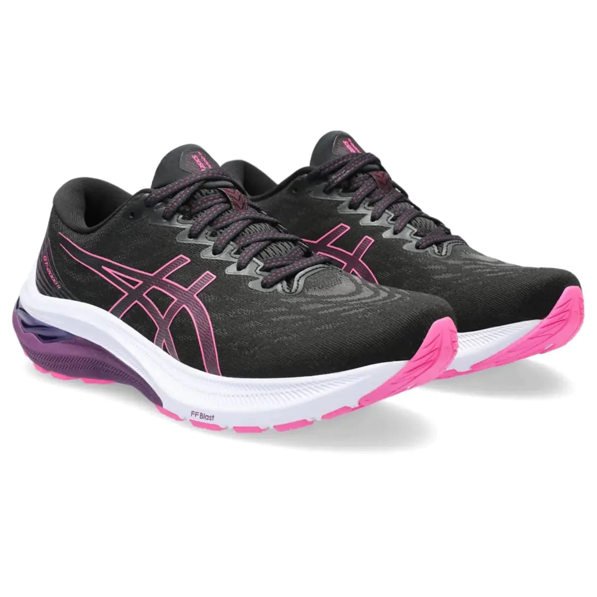 ASICS Women's GT-2000 11 Running Shoes - Black/Hot Pink