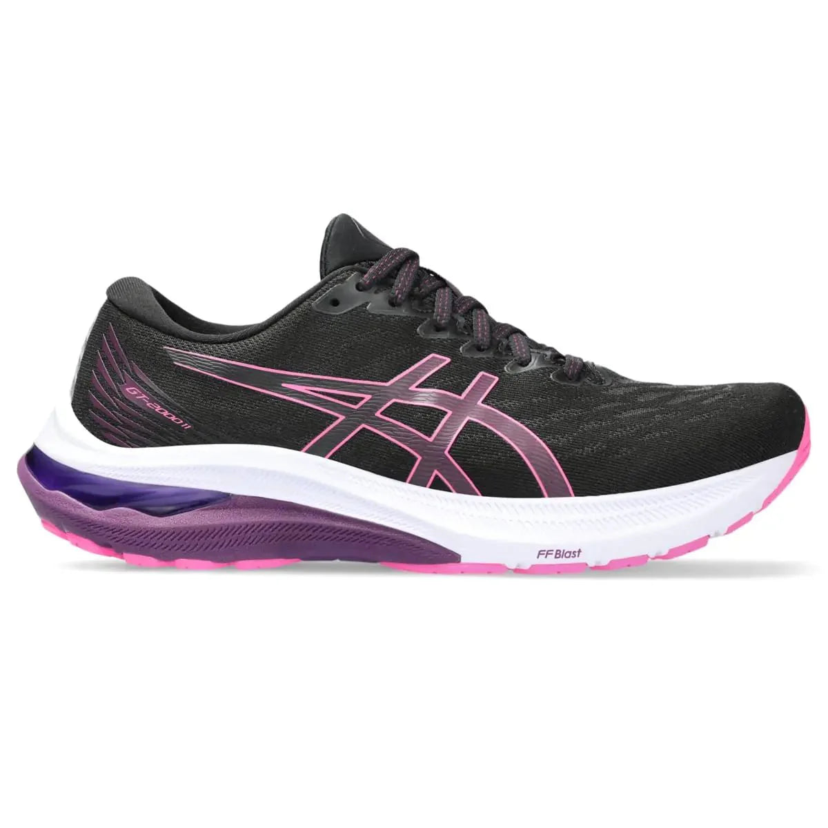ASICS Women's GT-2000 11 Running Shoes - Black/Hot Pink