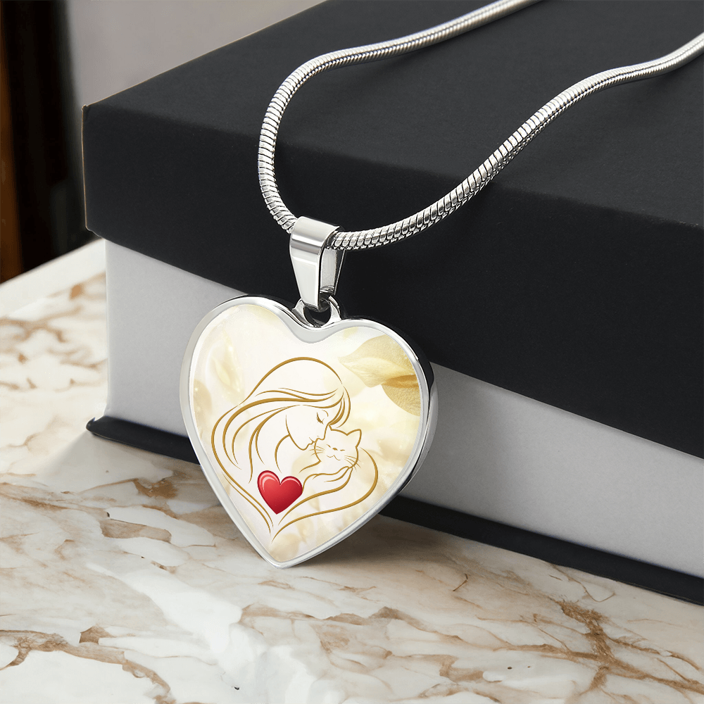 Collar de Corazón Feline Valentine – Un Recuerdo para Amantes de los Gatos