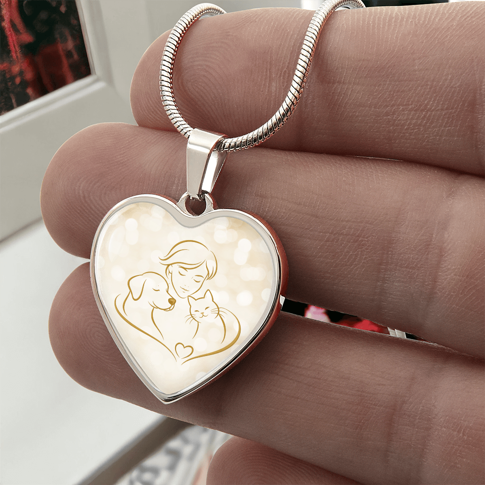 Pet Love Valentine Heart Necklace