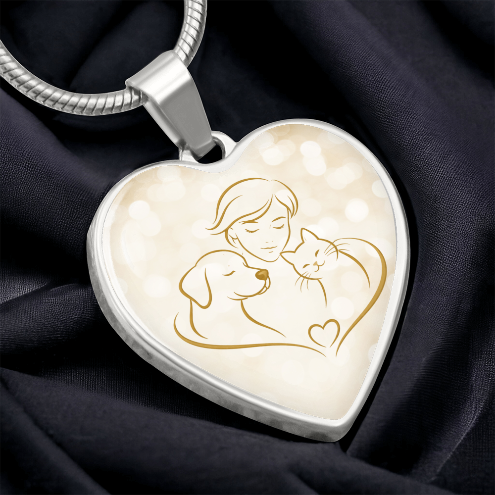 Pet Love Valentine Heart Necklace