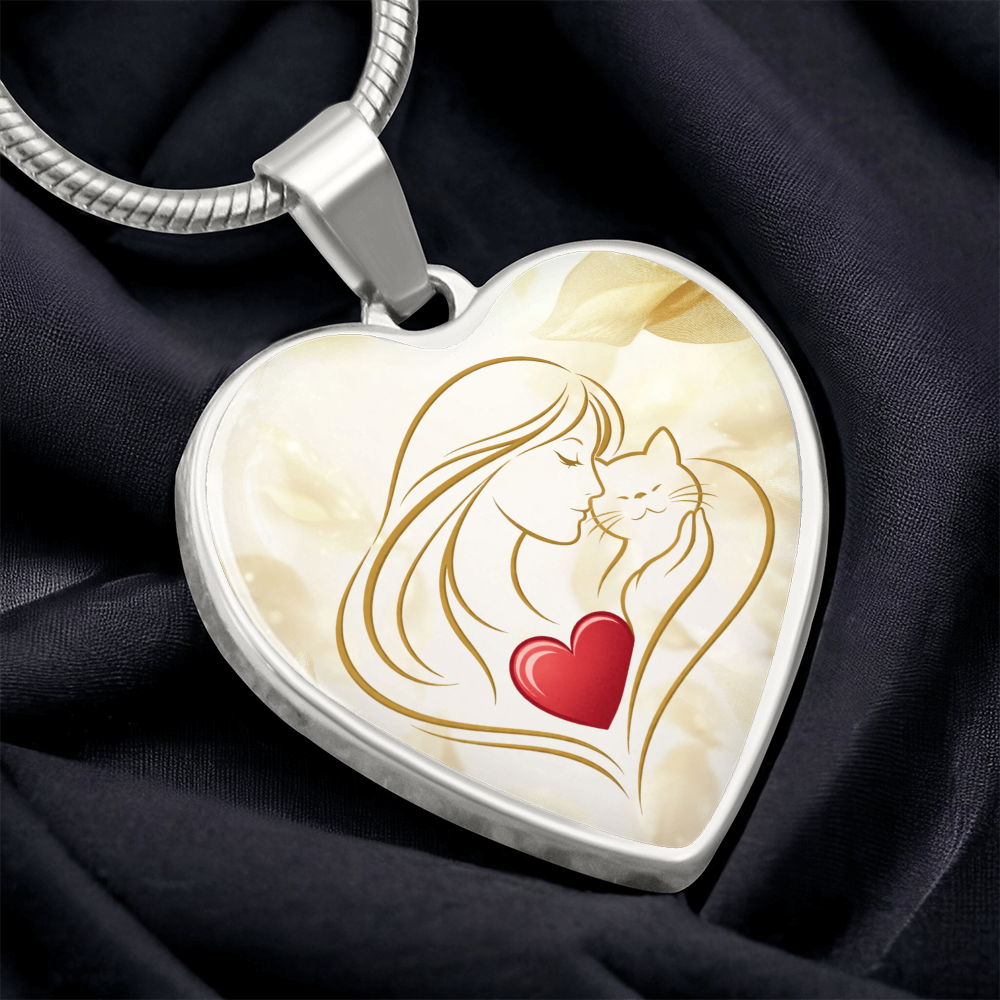 Collar de Corazón Feline Valentine – Un Recuerdo para Amantes de los Gatos