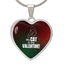 My Cat Is My Valentine Heart Pendant Necklace