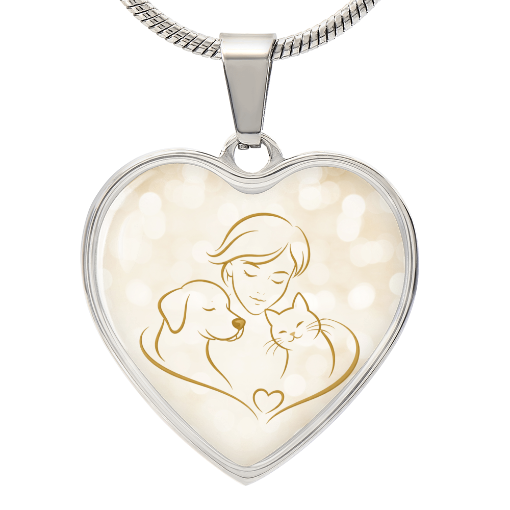 Pet Love Valentine Heart Necklace